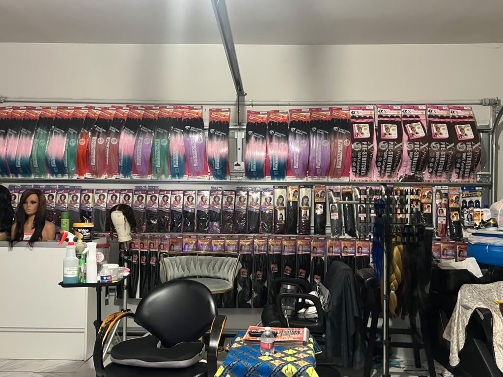 Premium hair extensions wall